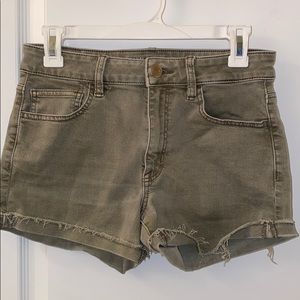 Army Green Jean Shorts
